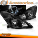 FAROS DELANTEROS PARA TOYOTA CELICA T230 99-05 OJOS DE ANGEL NEGROS