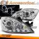 FAROS DELANTEROS PARA MITSUBISHI LANCER 7 04-07 CROMADOS LUZ DE DIA