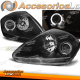 FAROS DELANTEROS PARA MITSUBISHI ECLIPSE D50 00-05 OJOS DE ANGEL NEGROS