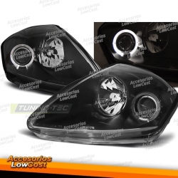 FARÓIS PARA MITSUBISHI ECLIPSE D50 00-05 PRETOS ANGEL EYES