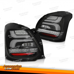 LUZES TRASEIRAS PARA SUZUKI SWIFT VI 17- SEQ LED PRETO