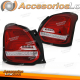 LUZES TRASEIRAS PARA SUZUKI SWIFT VI 17- SEQ LED VERMELHO E BRANCO