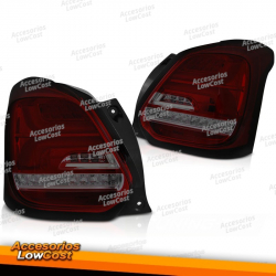 LUZES TRASEIRAS PARA SUZUKI SWIFT VI 17- SEQ LED VERMELHO FUMADO