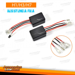 RESISTENCIA FRIA (KIT 2 PIEZAS) PARA BOMBILLAS LED H1/H3/H7